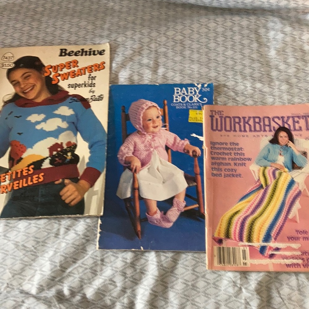 # 1905.  3 Knitting & Crocheting Pattern Books